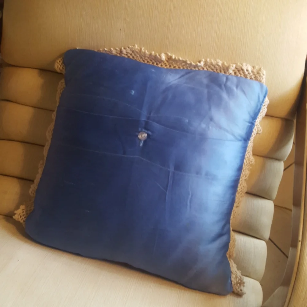 Crochet cottagecore pillow